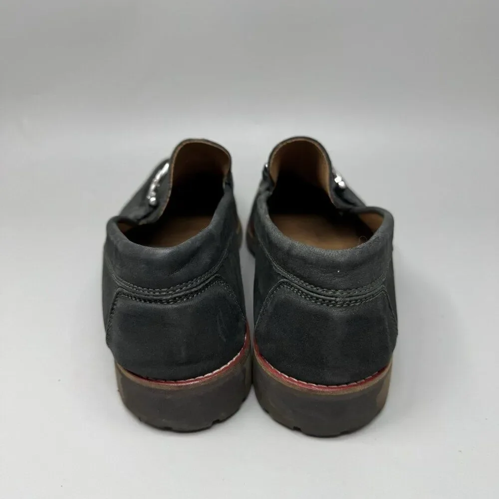 Donald J Pliner  DUSTEE Suede Horsebit Loafers Men's Size 9M Black